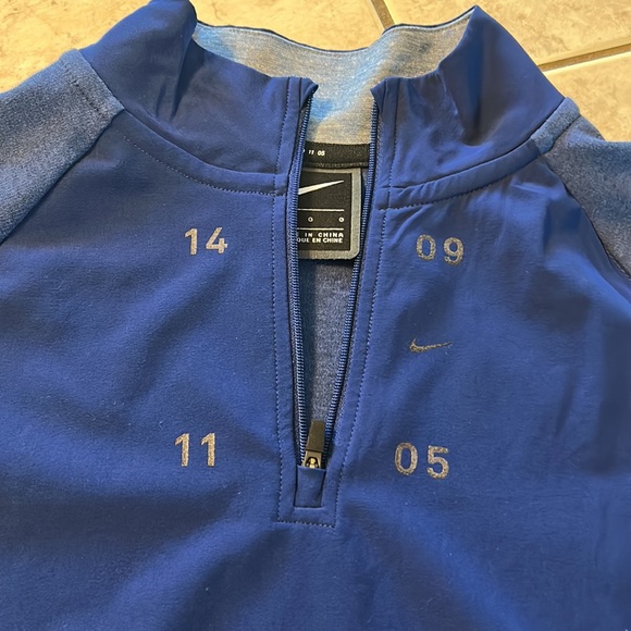 Nike -blue -golf pullover -quarter zip- - Picture 2 of 5